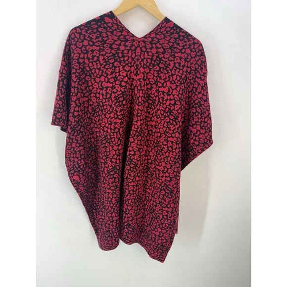 NWT Chicos Women Cardigan Sz  S/M Button Closure In Side Print Leopard Red - Picture 4 of 13